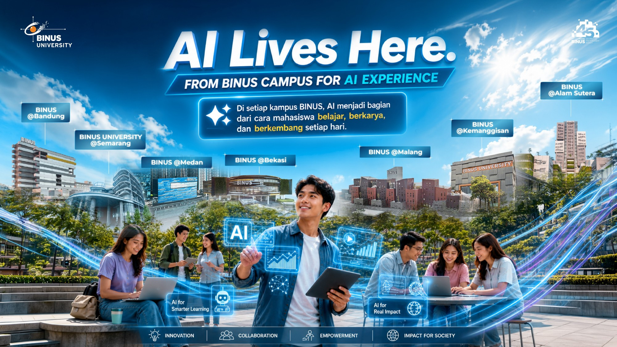 AI Lives Here — AI di setiap kampus BINUS