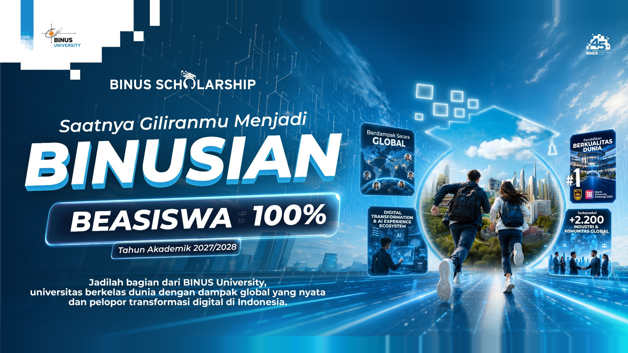 BINUS Scholarship — Beasiswa Hingga 100%